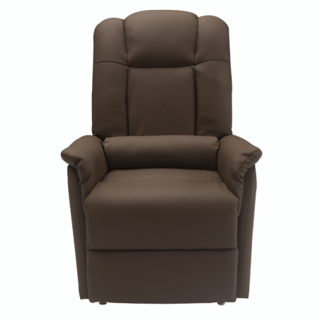 fauteuil cuir marron