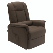 fauteuil releveur cuir marron