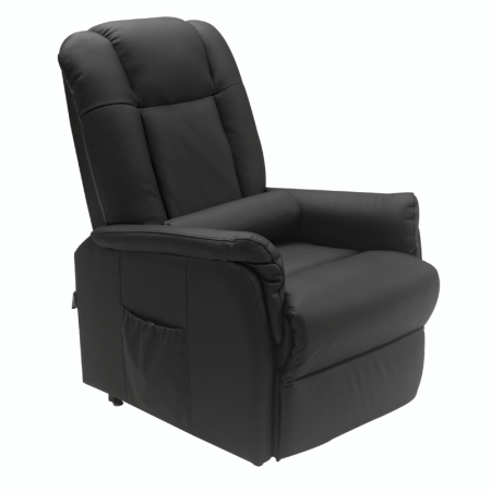 fauteuil cuir noir