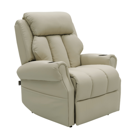 fauteuil cuir beige