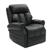 fauteuil releveur en cuir noir